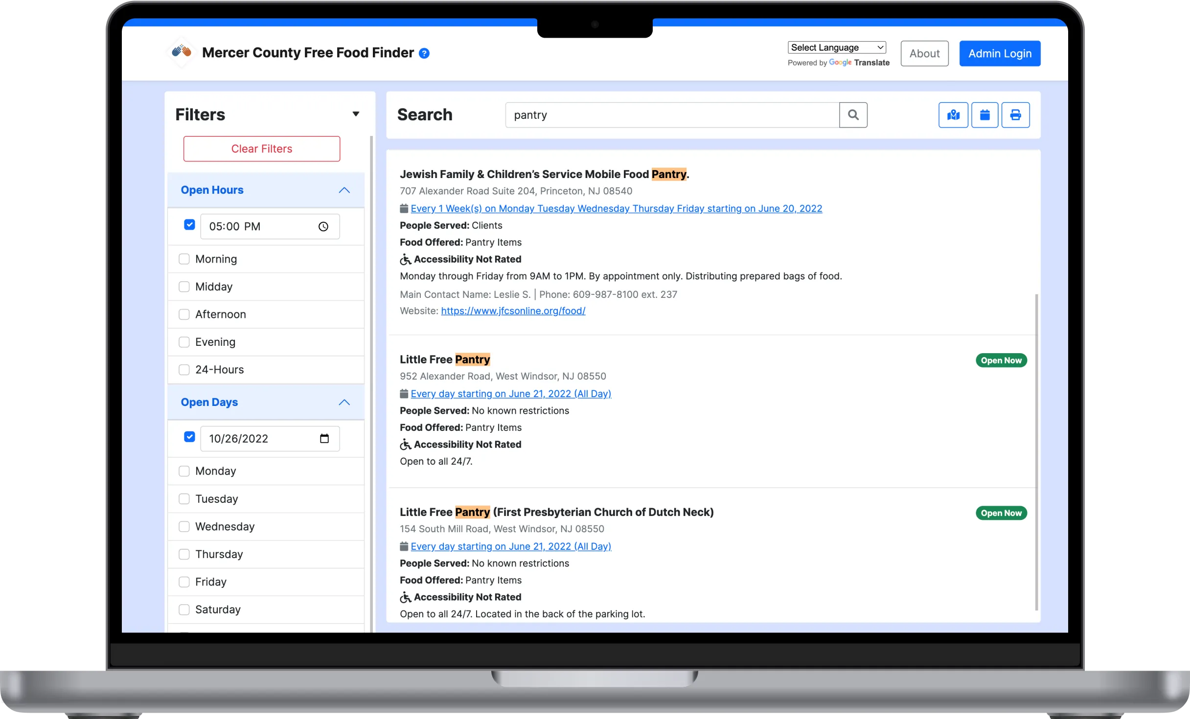 Mainframe's Magic Schedule Builder on the homepage