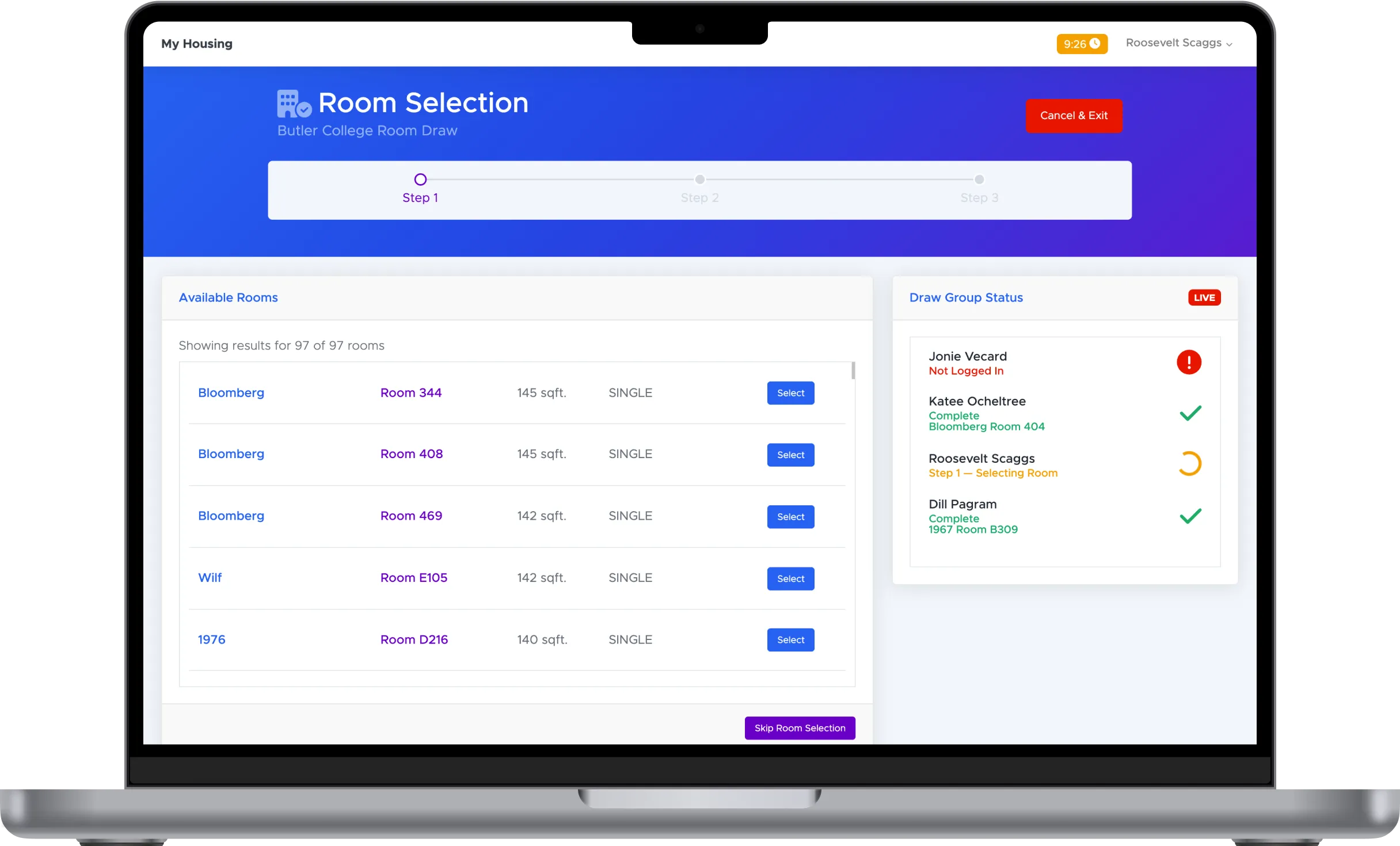 Mainframe's Magic Schedule Builder on the homepage