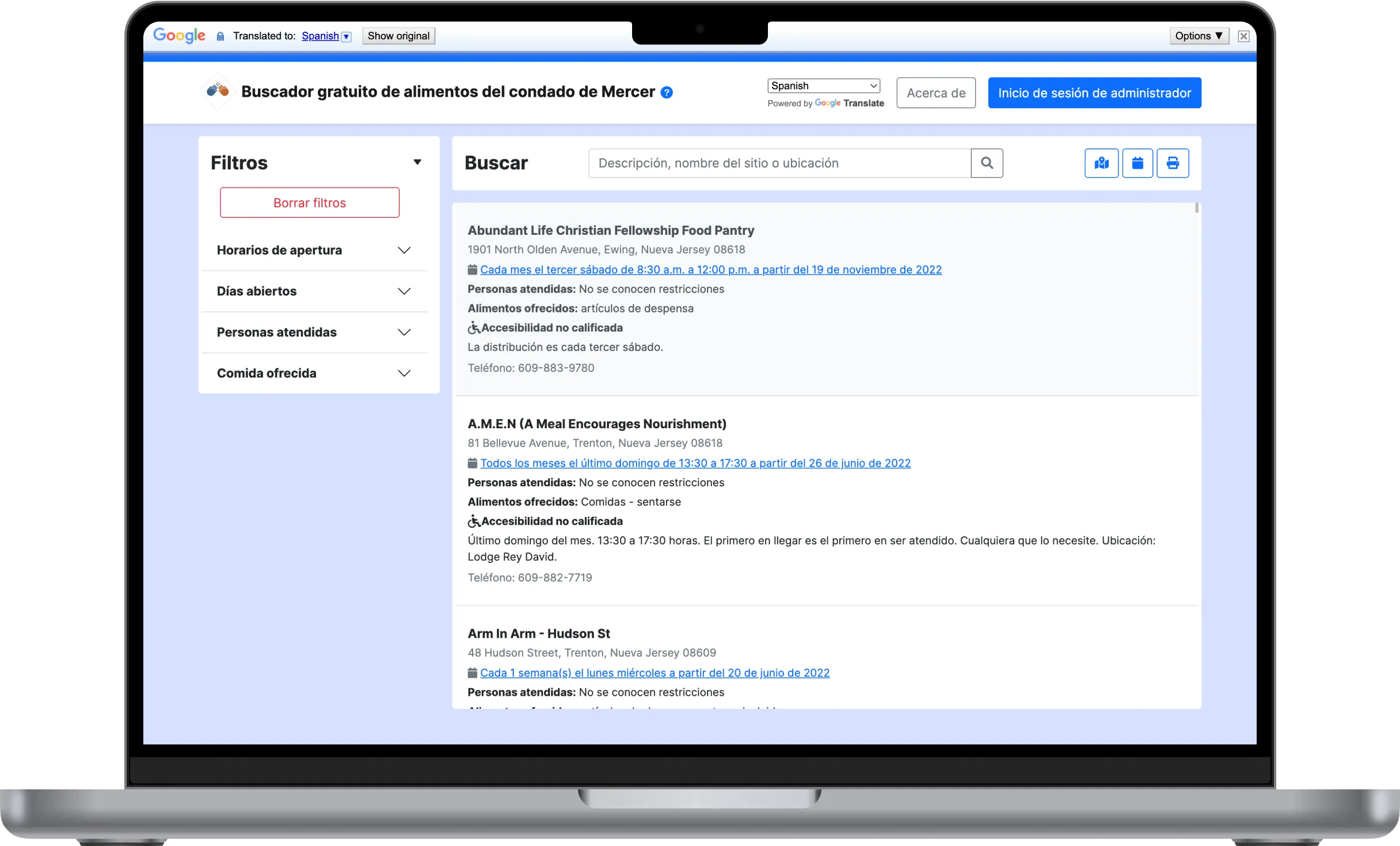 Mainframe's Magic Schedule Builder on the homepage