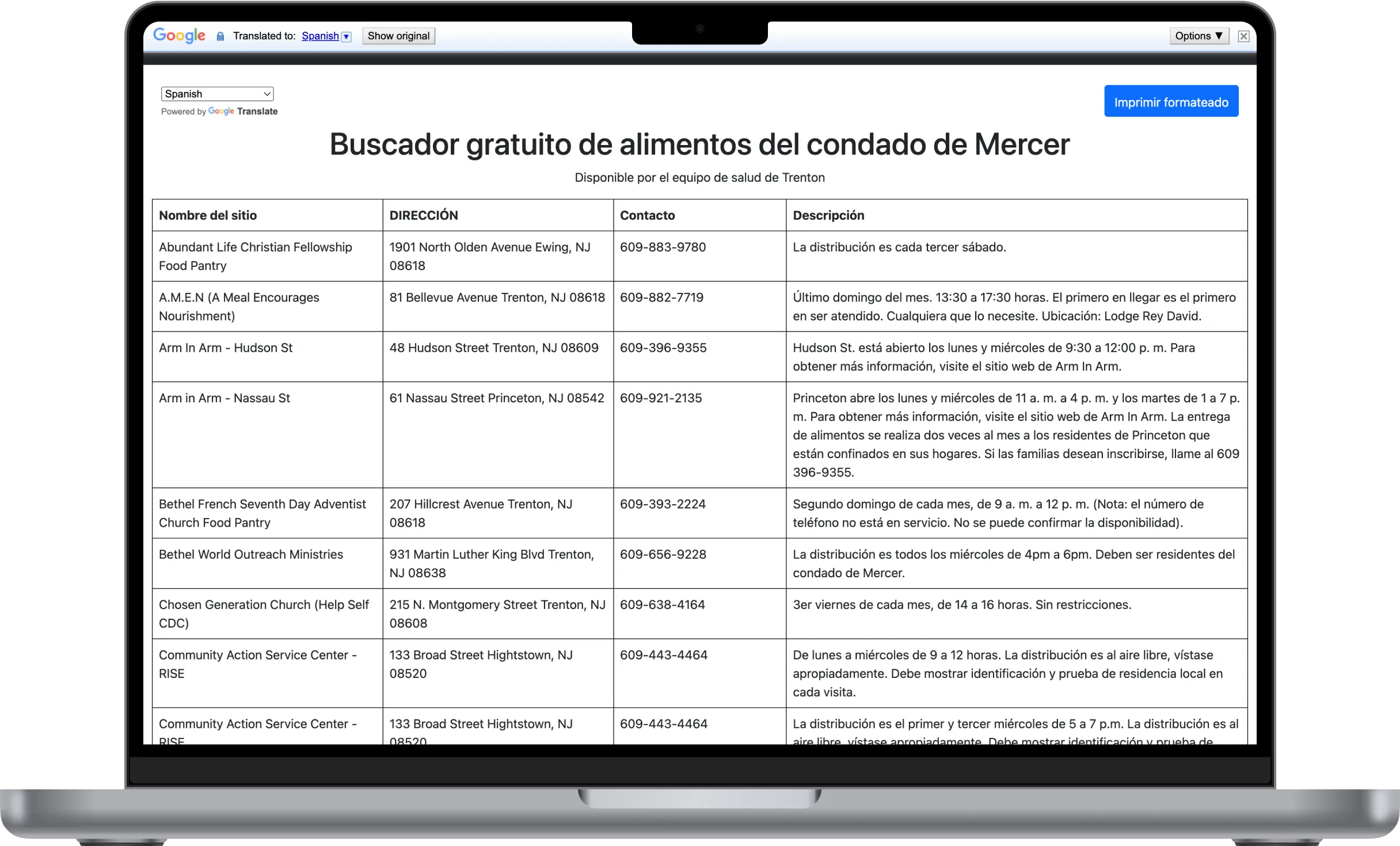 Mainframe's Magic Schedule Builder on the homepage