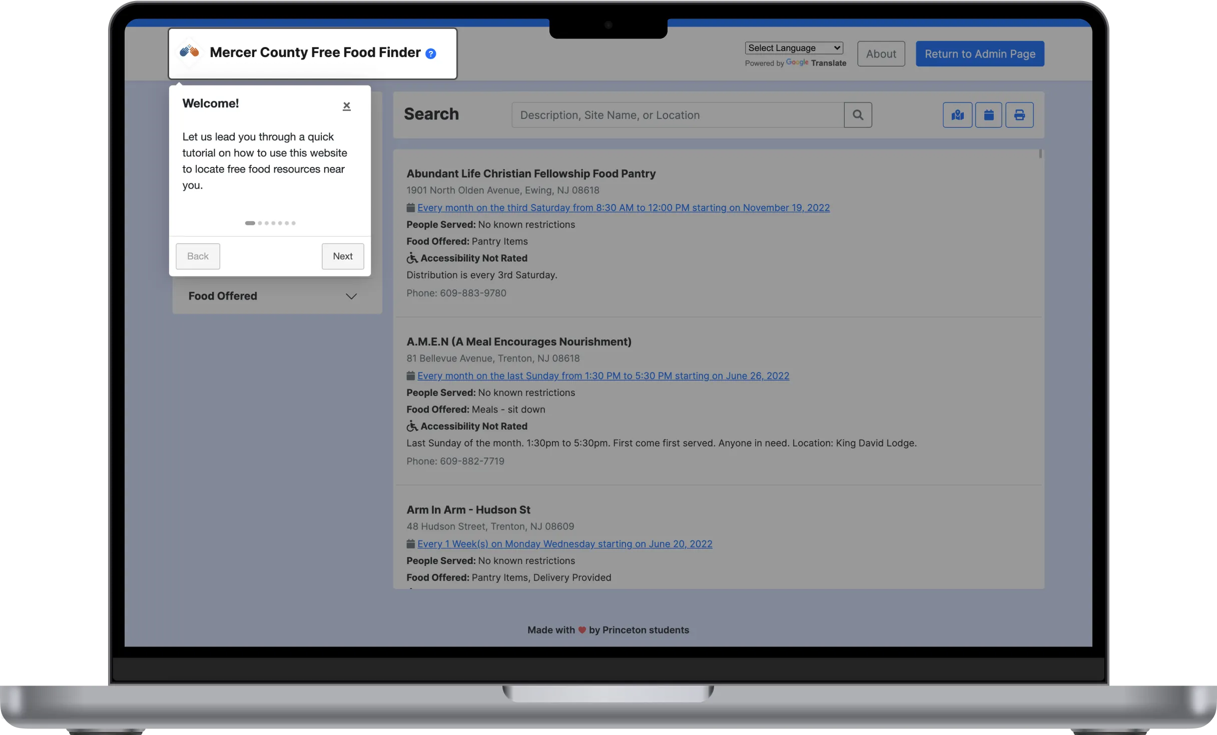 Mainframe's Magic Schedule Builder on the homepage